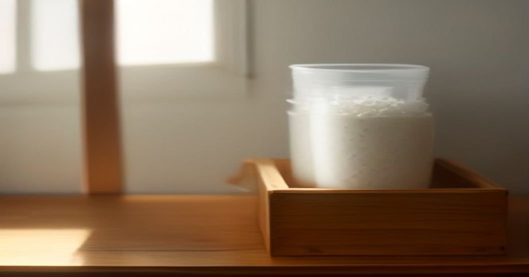 장마철 옷 보관함 습기 제거를 위해 식초와 건조제를 활용한 플라스틱 수납 상자